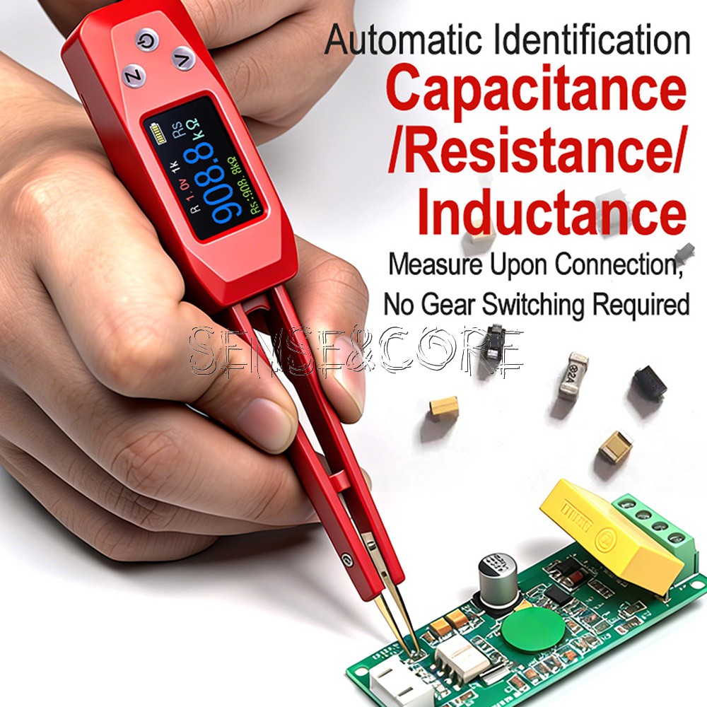 PZEM-039 Digital Smart Tweezer LCR Resistor Capacitance Diode Test Multimeter
