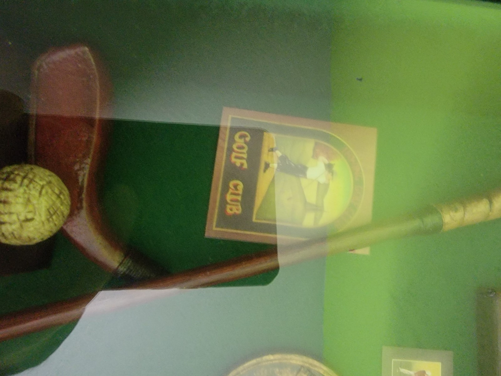 Decorative Vintage History of Golf Wall Display in Wooden Shadow Box Large 20x13