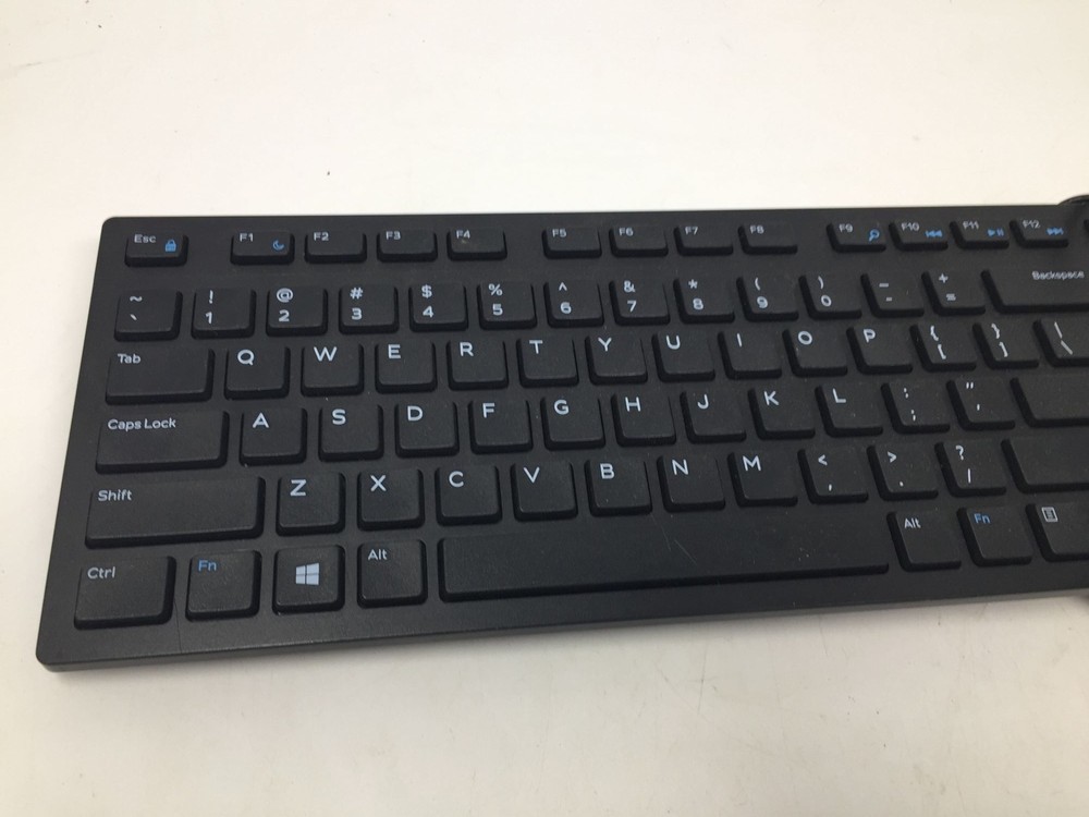 Slim Black DELL Wired Keyboard - Preowned