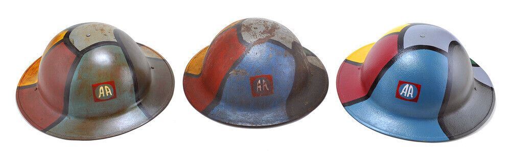 US WW1 Helmet M1917 Doughboy Brodie Helmet 82nd Airborne Cammo Hand Aged