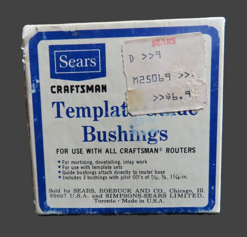 Sears Craftsman Router Access - Template Bushings - Edge Guide - Bit Sharpener