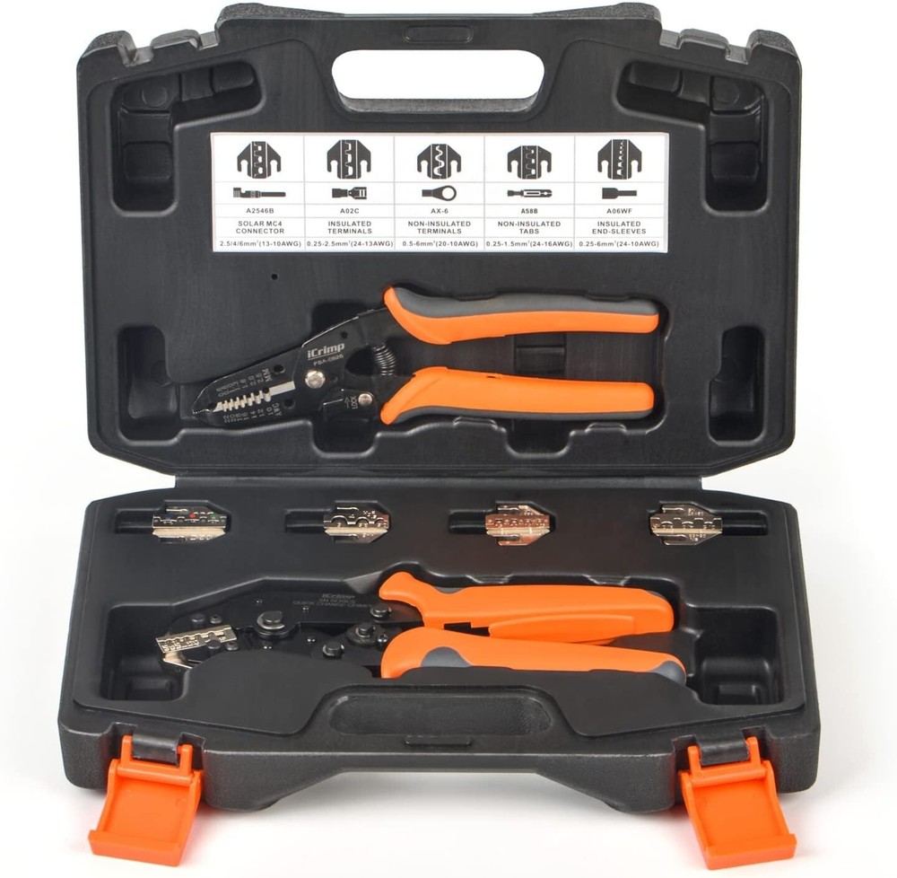 iCrimp Quick Change Crimping Tool Set with 5 Die Sets for Versatile Applications
