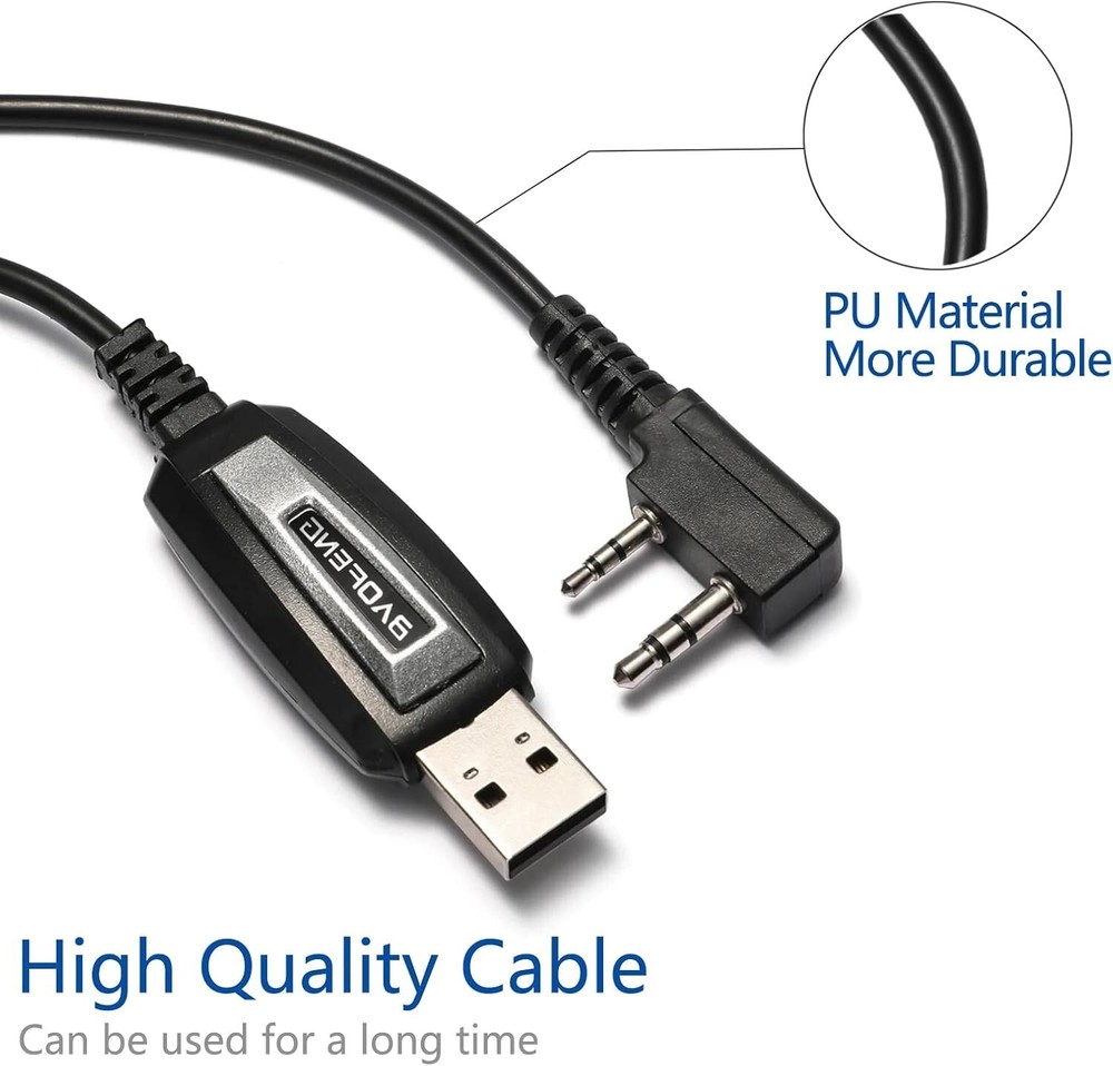Walkie Talkie USB Programming Cable,Two-Way Radio Program Cord with CD...