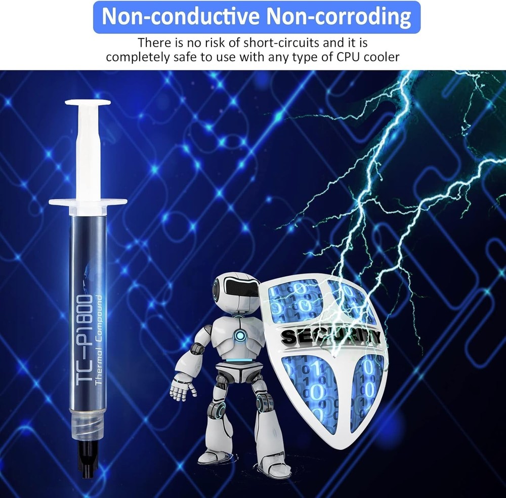 High-Performance CPU/GPU Thermal Paste 3g - Includes Application Tools for Ease