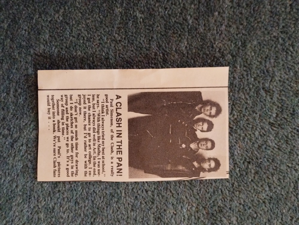 Sk13 Ephemera 1978 Article The Clash Paul Simenon