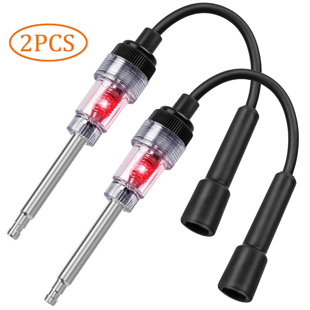2 Pcs Inline Spark Plug Tester, Plug Engine Ignition Tester, Auto Motorcycle