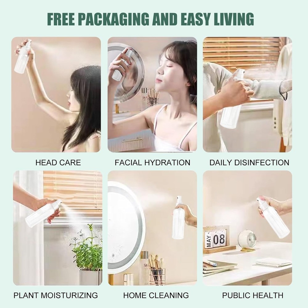 Mini Plastic Spray Bottles 2x50ml 2x100ml Clear