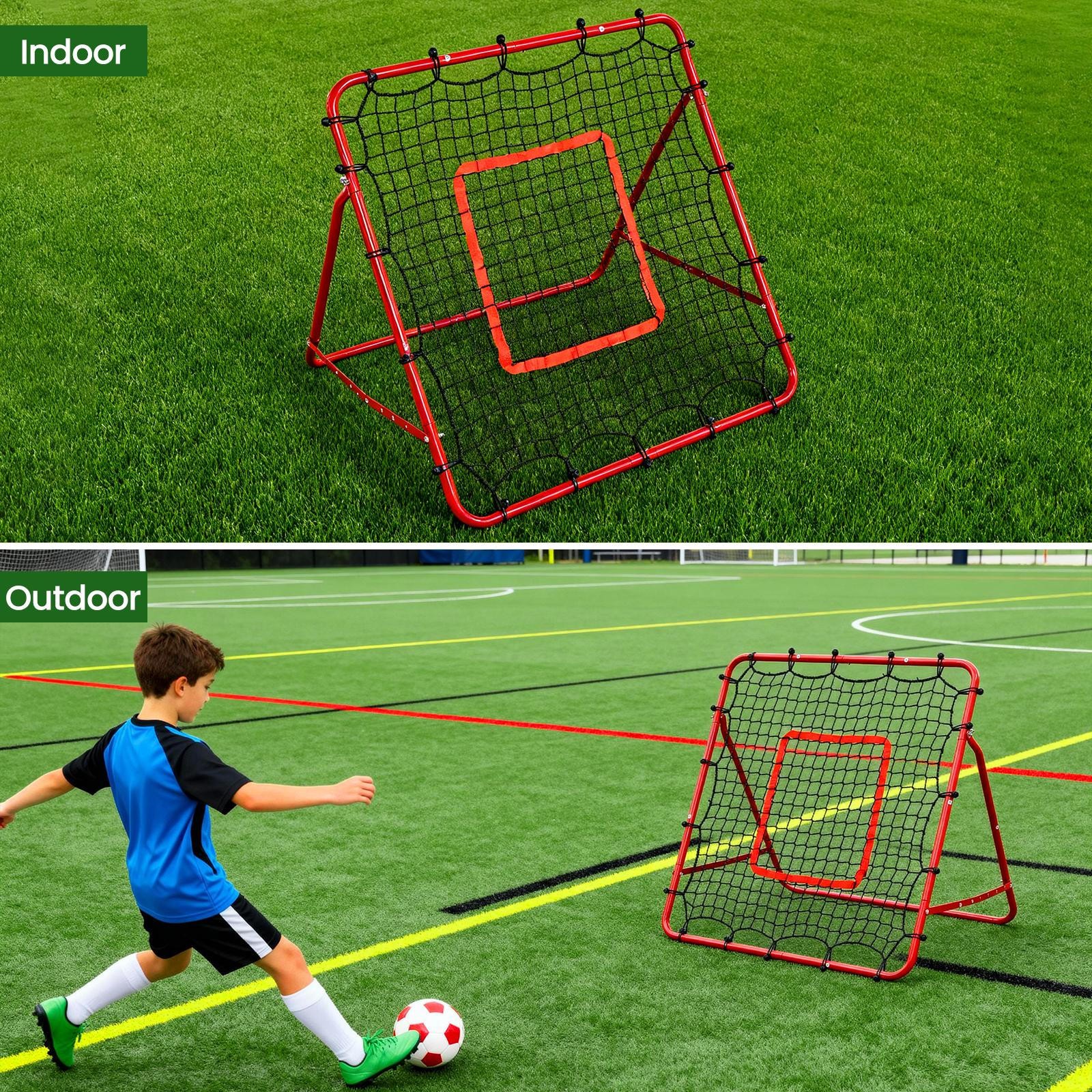 39x39" Baseball Rebounder Net, 5 Angles, Foldable Pitch Back Trainer w/ Stakes