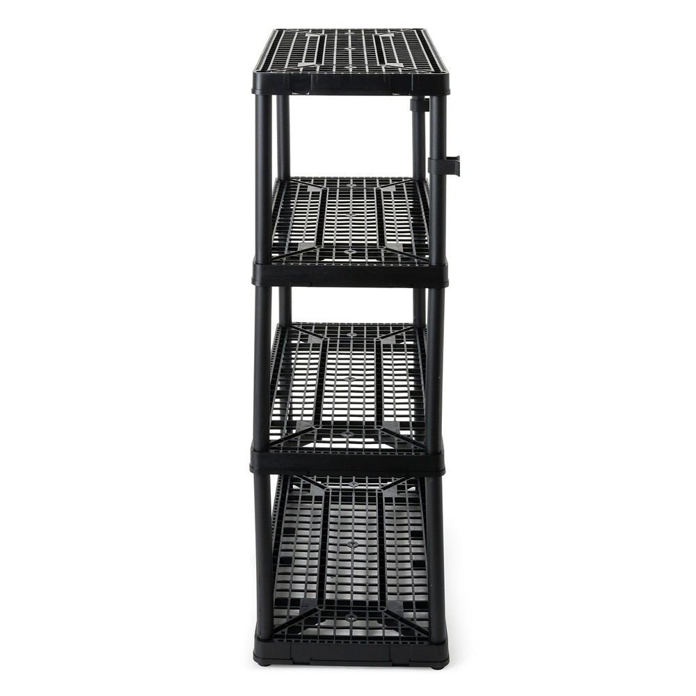 Gracious Living 4 Shelf Fixed Height Ventilated Heavy Duty Storage Unit (2 Pack)