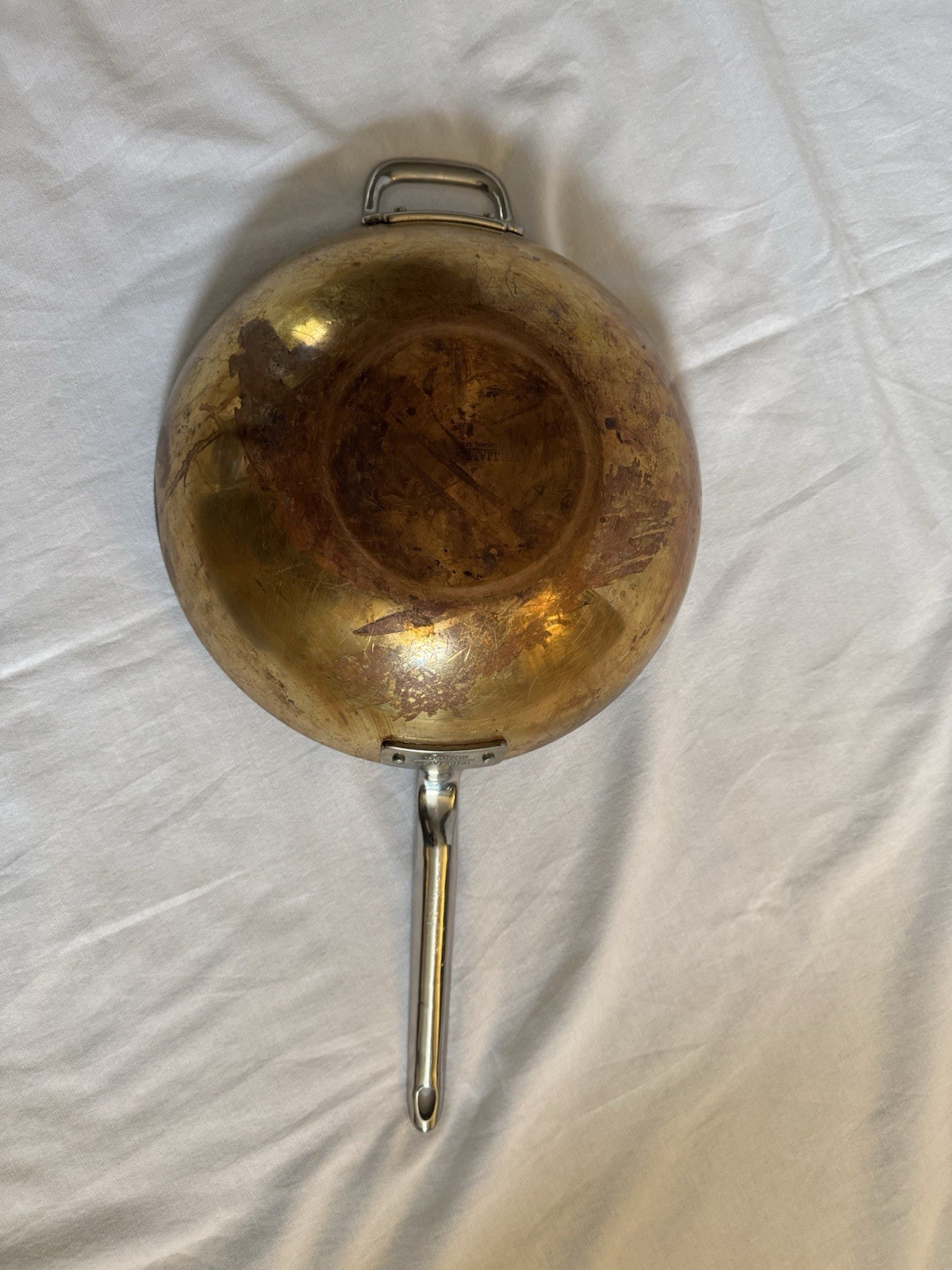 Williams-Sonoma Copper Exterior Wok – Stainless Interior – 12”