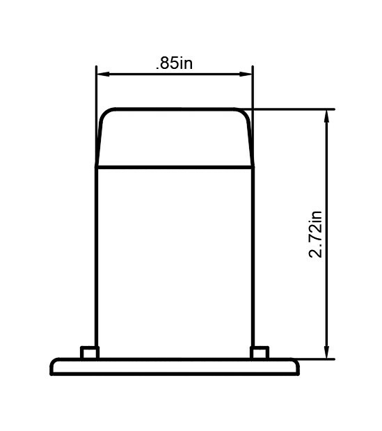 Yamaha-Compatible Tom Mount Hole Plug For Tom Drum Mounts, 3D Printed, Black