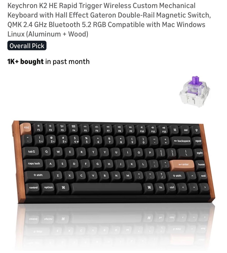 Keychron K2HE Elite Magnetic Switch Keyboard & Mouse Bundle