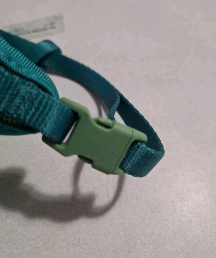 Mesh Cat Harness Adjustable For Cats Blue/Green XS-S Neck 8-12", Chest 12-17"