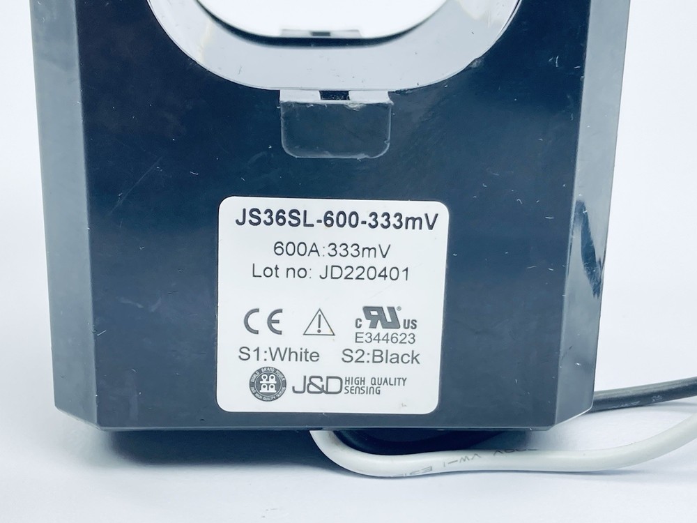 J&D ELECTRONICS JS36L-600-333mV Split-Core Current Transformer 600A 333mV