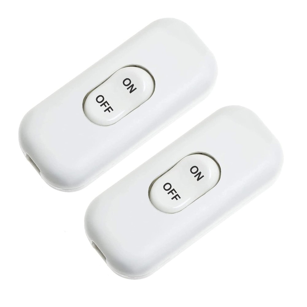 Durable Inline Switch 2-Pack - Reliable Control for Table Lamps and Appliances