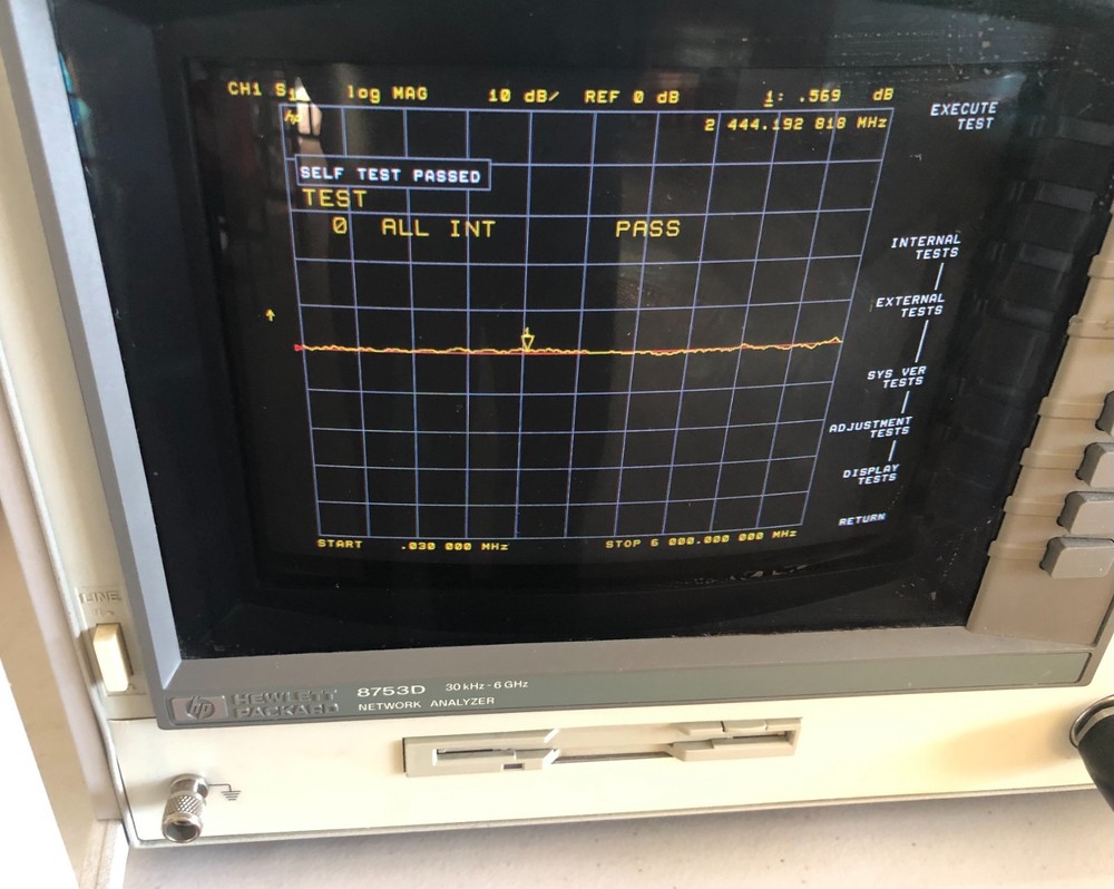 HP/Agilent 8753D 30kHz-6GHz Network Analyzer S-Parameter Test Set Opt:006/010+