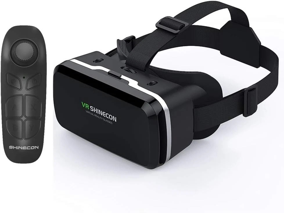 HD Virtual Reality Headset w/Controller/Gamepad,VR Headsets for iPhone/Androi...