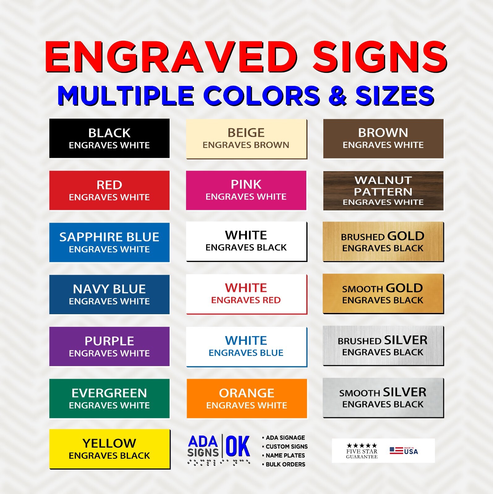 ENGRAVED SIGNS! Custom Name Plates, Plastic Labels, Office Door & Desk Plaques