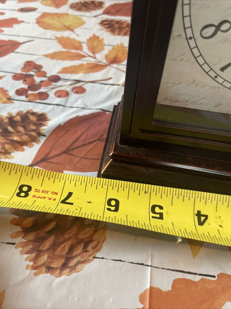 NICE BROWN BRONZE COLORED DESK/MANTEL CLOCK - TESTED
