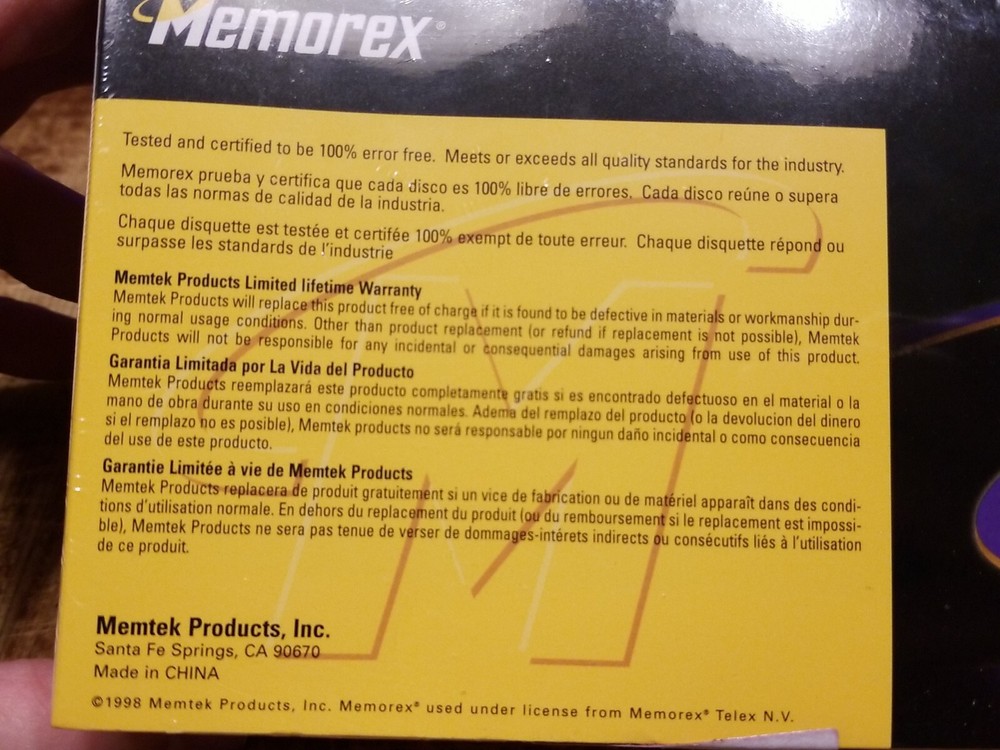 Memorex PC Formatted 3.5" Inch Computer Diskettes 20ct (HD) w/File Box NEW