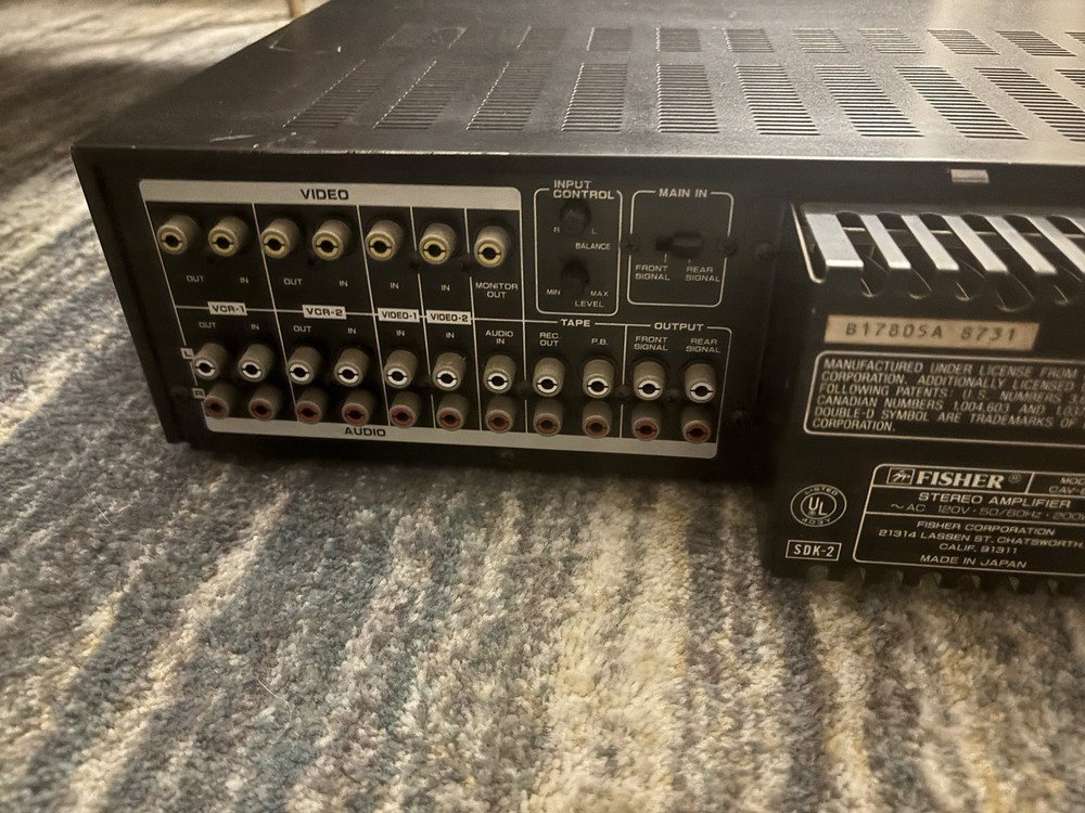 Fisher CAV-875 Integrated Stereo Amplifier TESTED WORKING