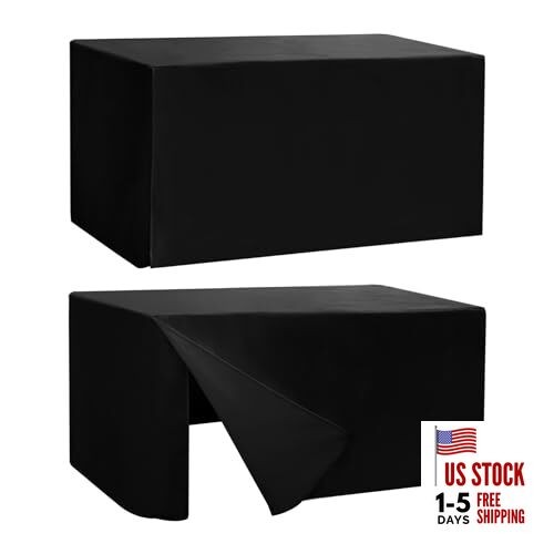 Fitted Table Covers - 96 x 30 Inch - 2 Pack 8FT|2 Pack Versatile Black