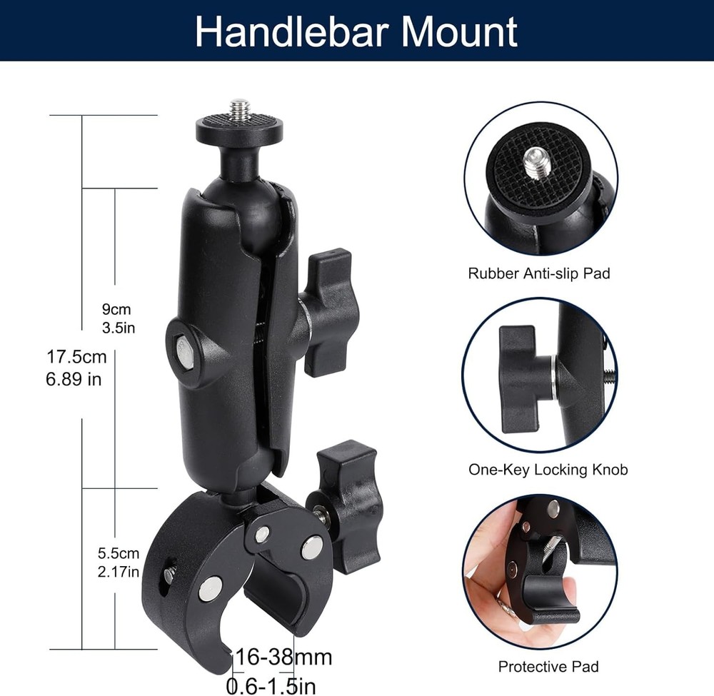PellKing Camera Air Pump Vacuum Suction Cup Handlebar Mount Kit Compatible...