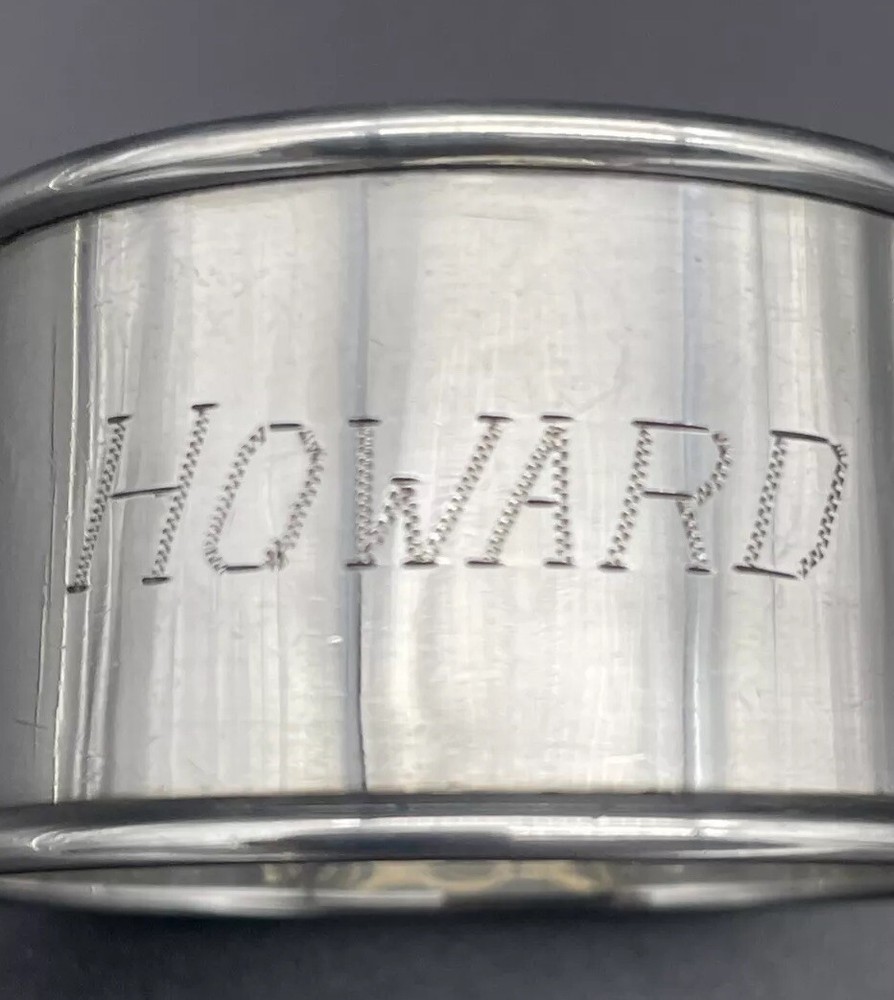 Gorham Sterling Silver Napkin Ring Name Engraved “HOWARD”