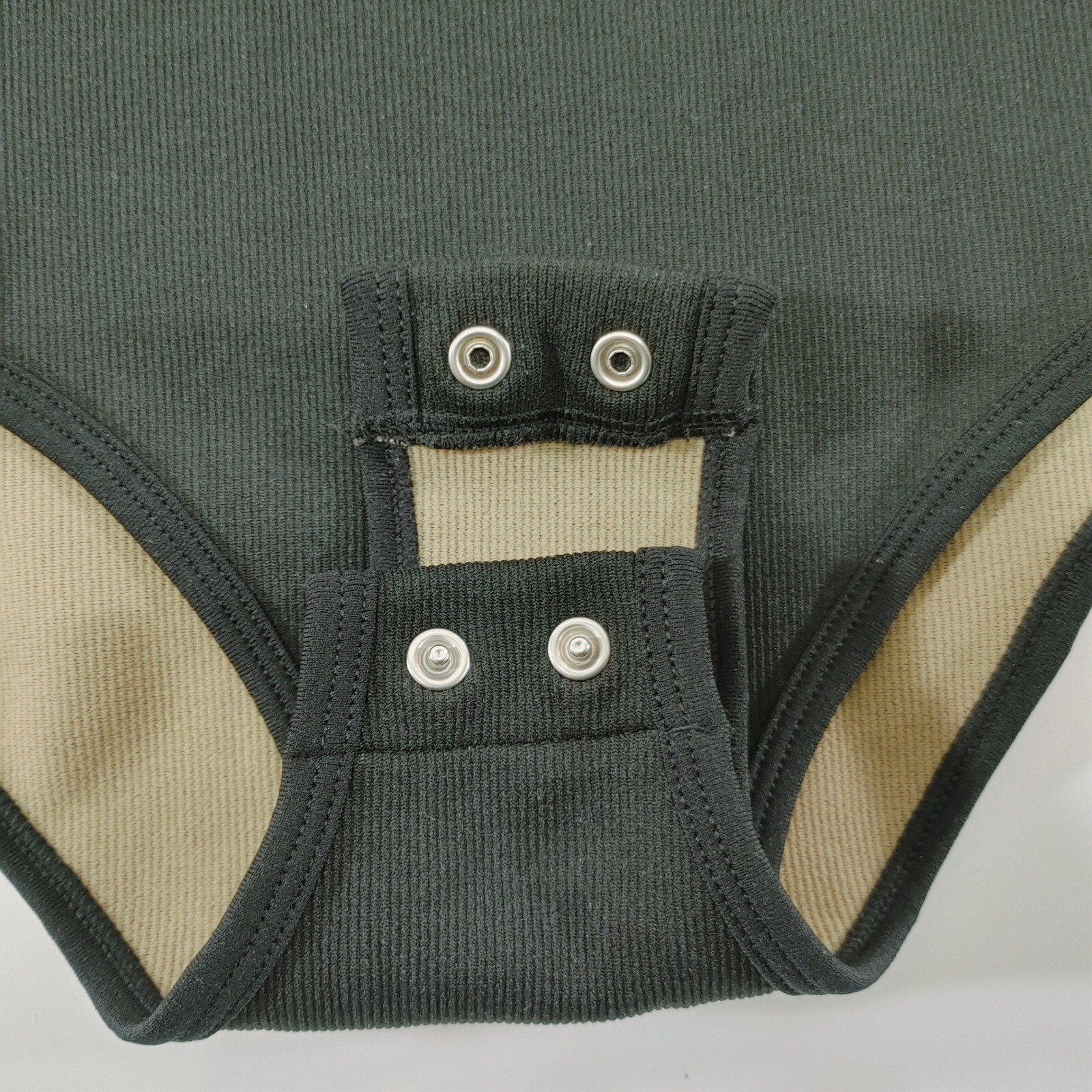 Aura One Shoulder Bodysuit Color Block Sleeveless Snaps Size S/M