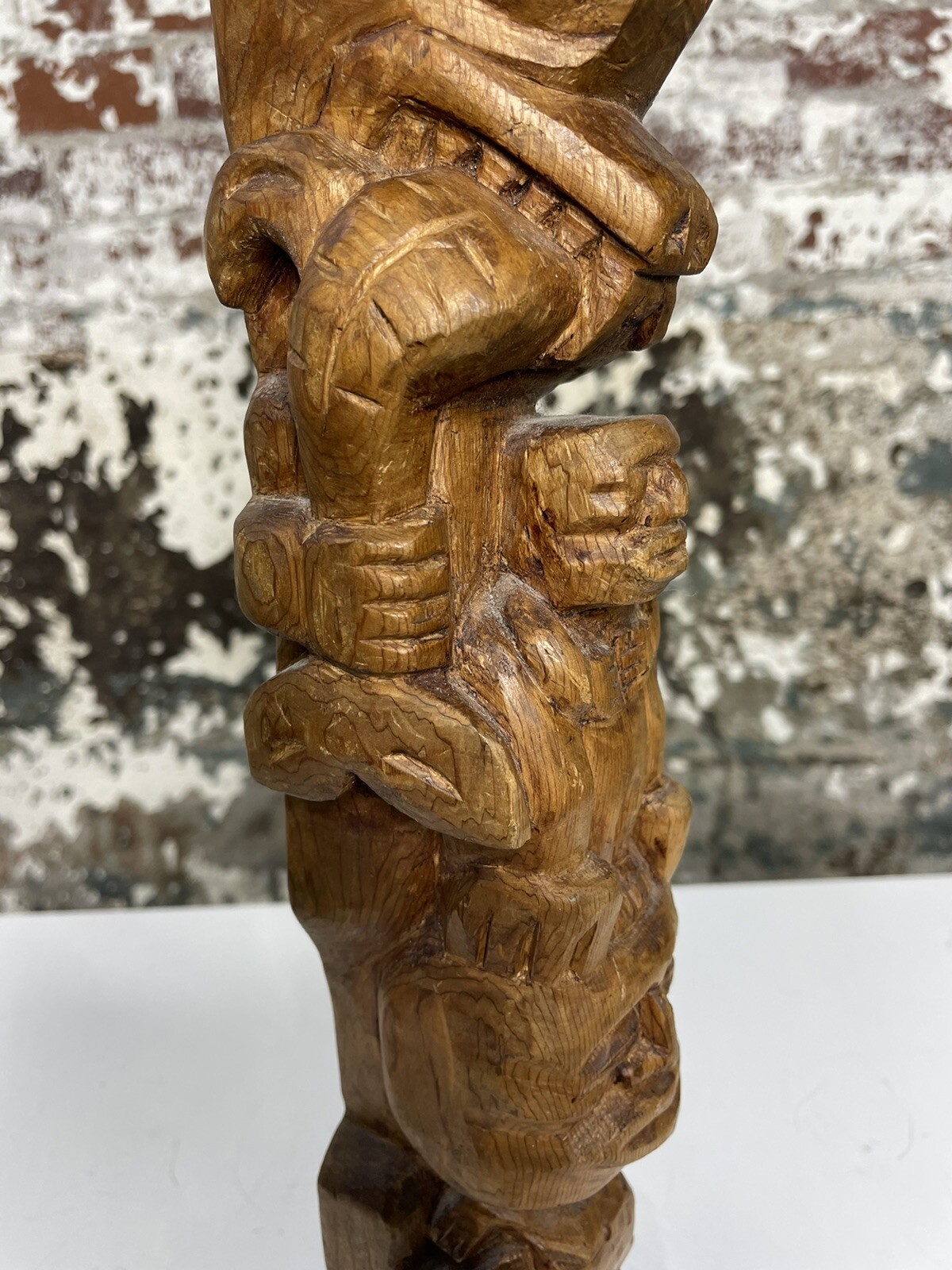 FINE OLD NORTHWEST COAST TOTEM C Early 1900’s Great Patina