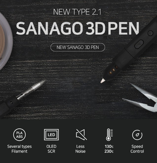 SANAGO New Sanago Premium 3D Pen Set 3type Module Replaceable Artists