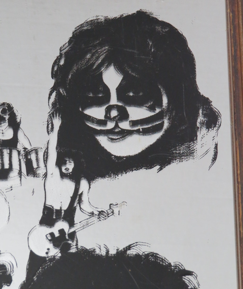 KISS CARNIVAL MIRROR 1970'S RARE LARGE SIZE VERSION