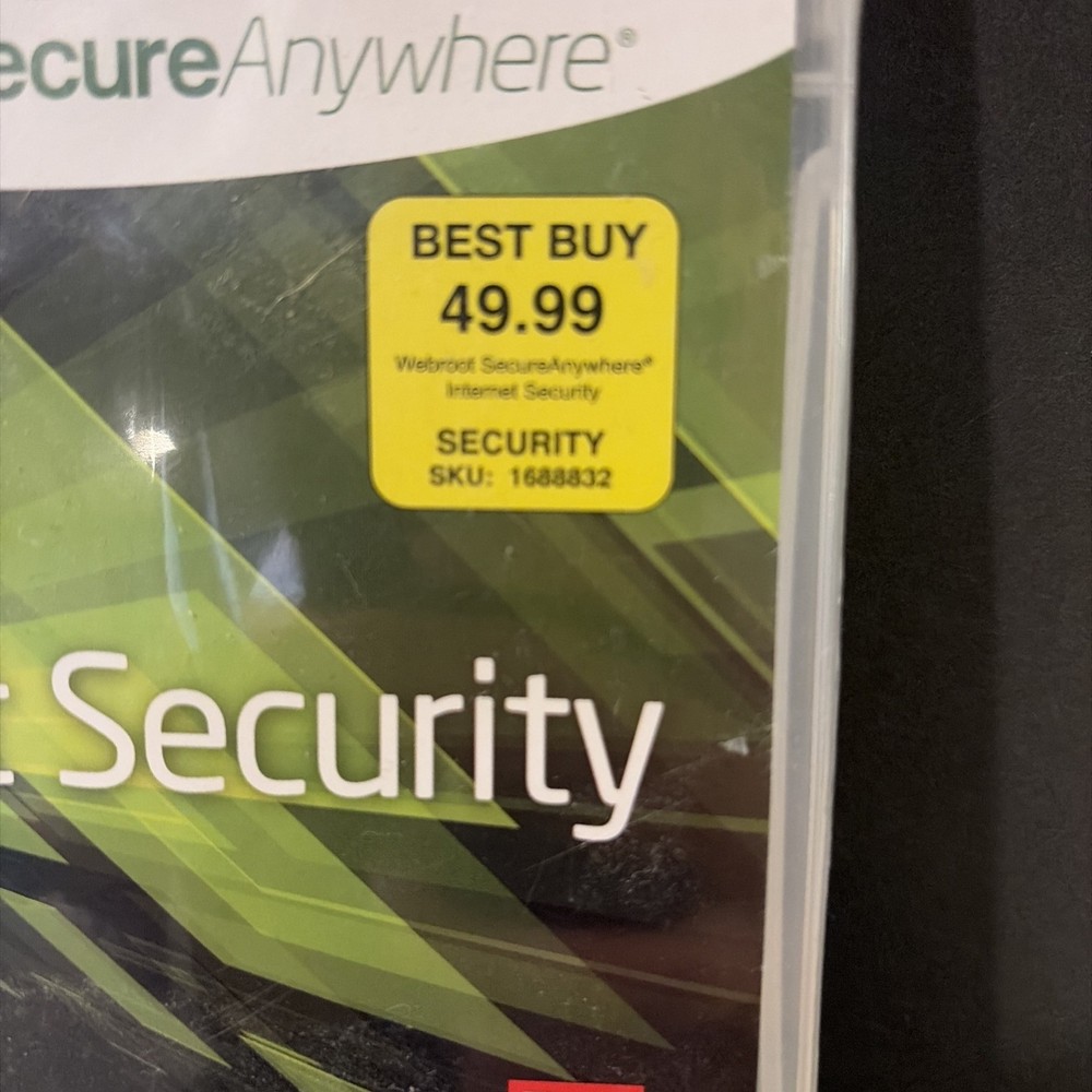 Webroot Secure Anywhere Internet Security Factory Sealed NEW