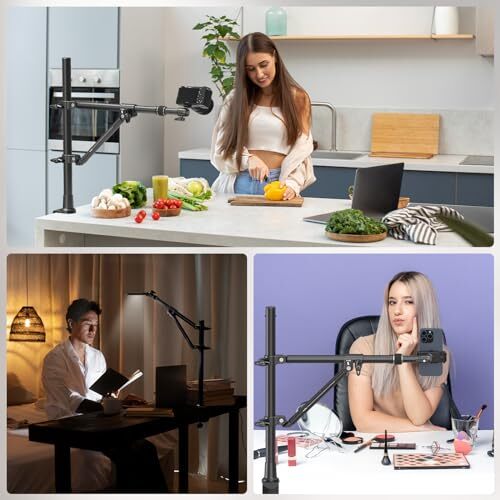 Triangle Camera Desk Mount, Max. Load 3kg/ 6.6lbs, Overhead Camera Mount