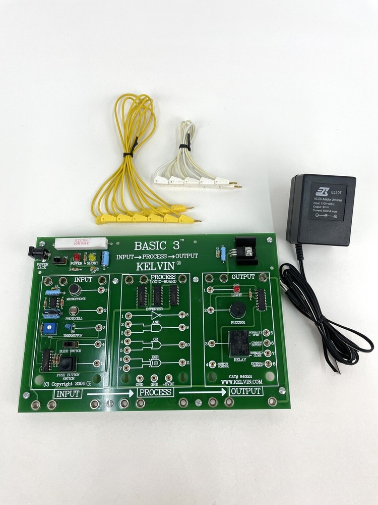 KELVIN Basic 3, Input ~ Process ~ Output Electronic Circuit Board Trainer