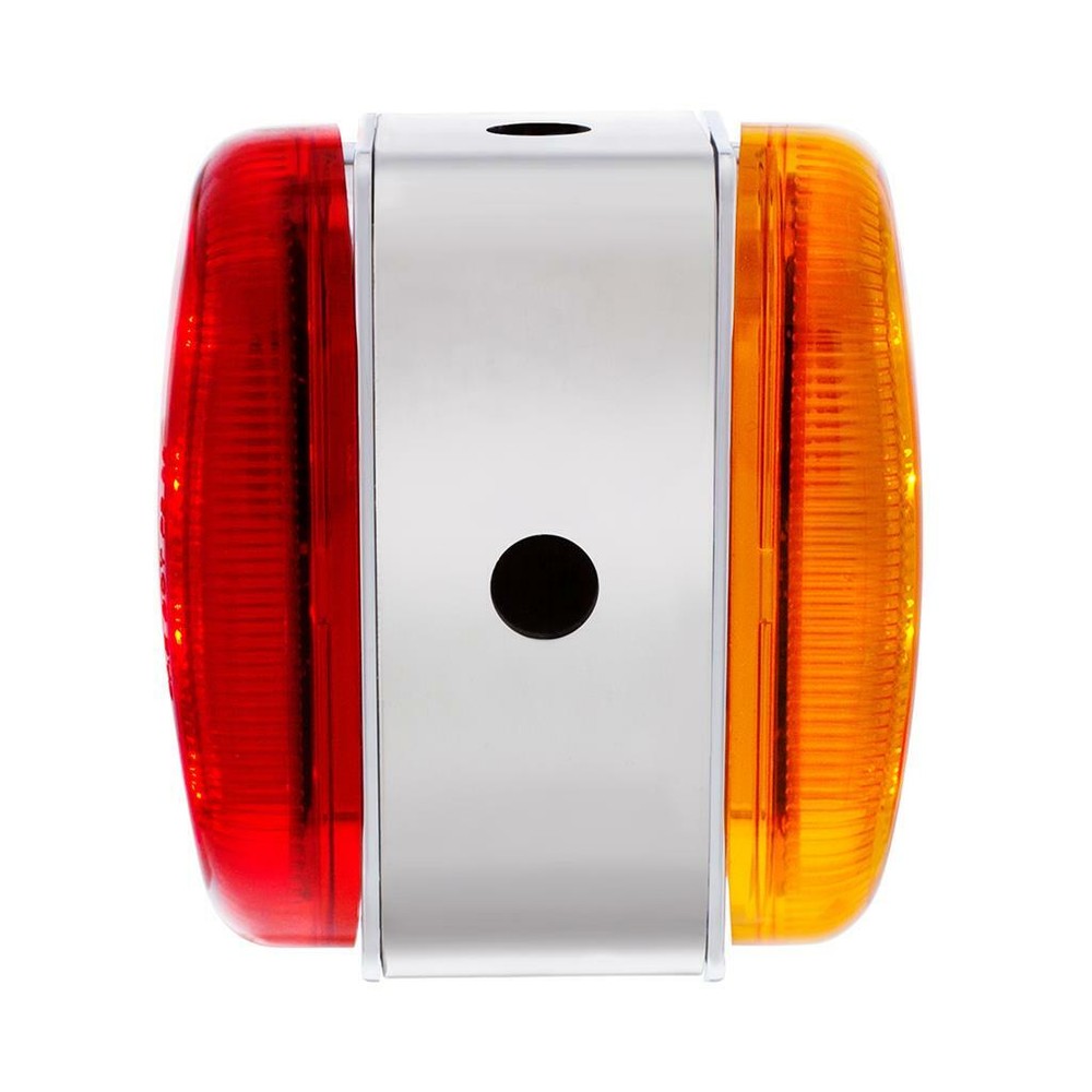 Double Face Mirror Light Bracket with 13 LED Dual Function Lights - Amber & Red