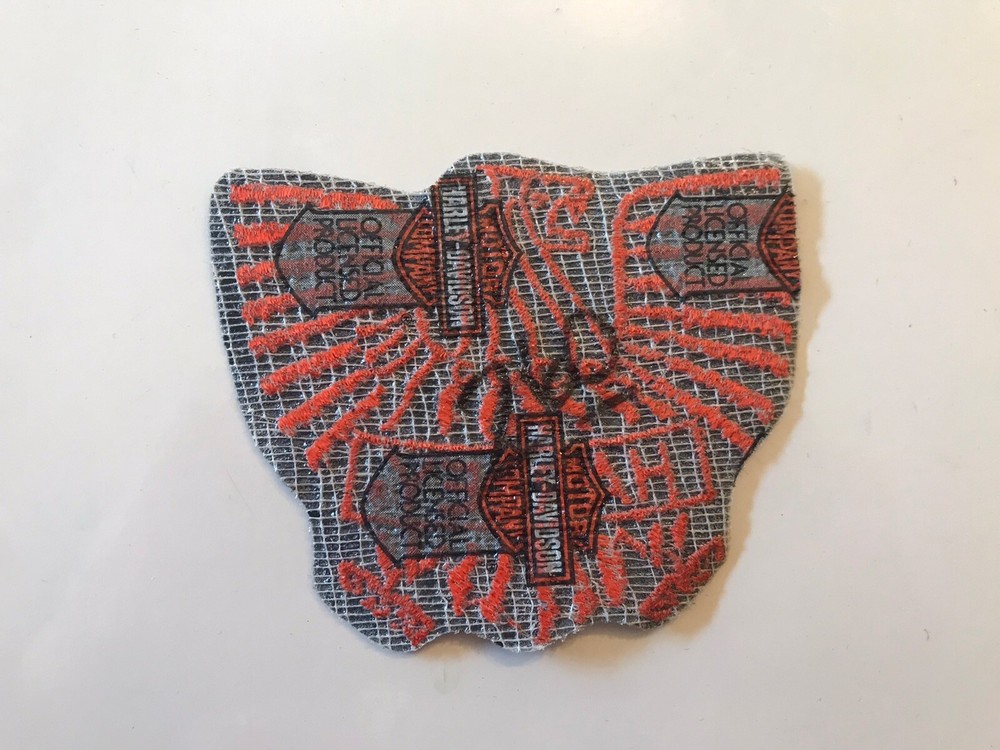 4" Harley Davidson Eagle wings Patch HOG Motorcycle Bar & Shield Orange OLP