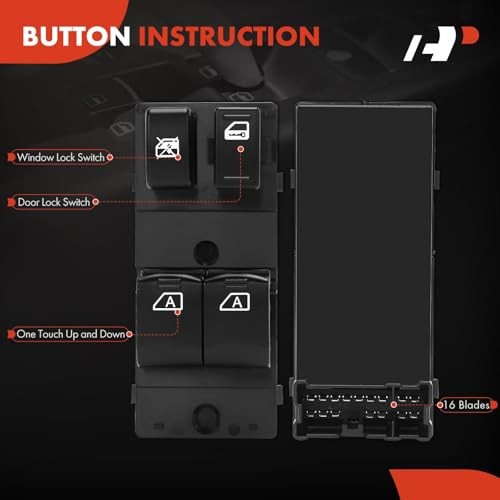 Power Window Switch Compatible with Nissan Quest 2004 2005 2006 Driver or