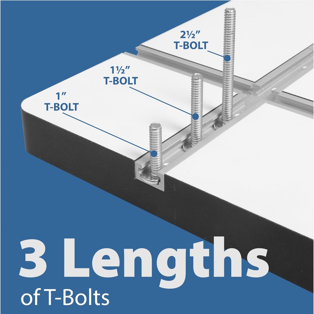 46 Piece T Track Bolts and Knobs Kit, 5/16”-18 T Bolts & Threaded Knobs, T Tr...