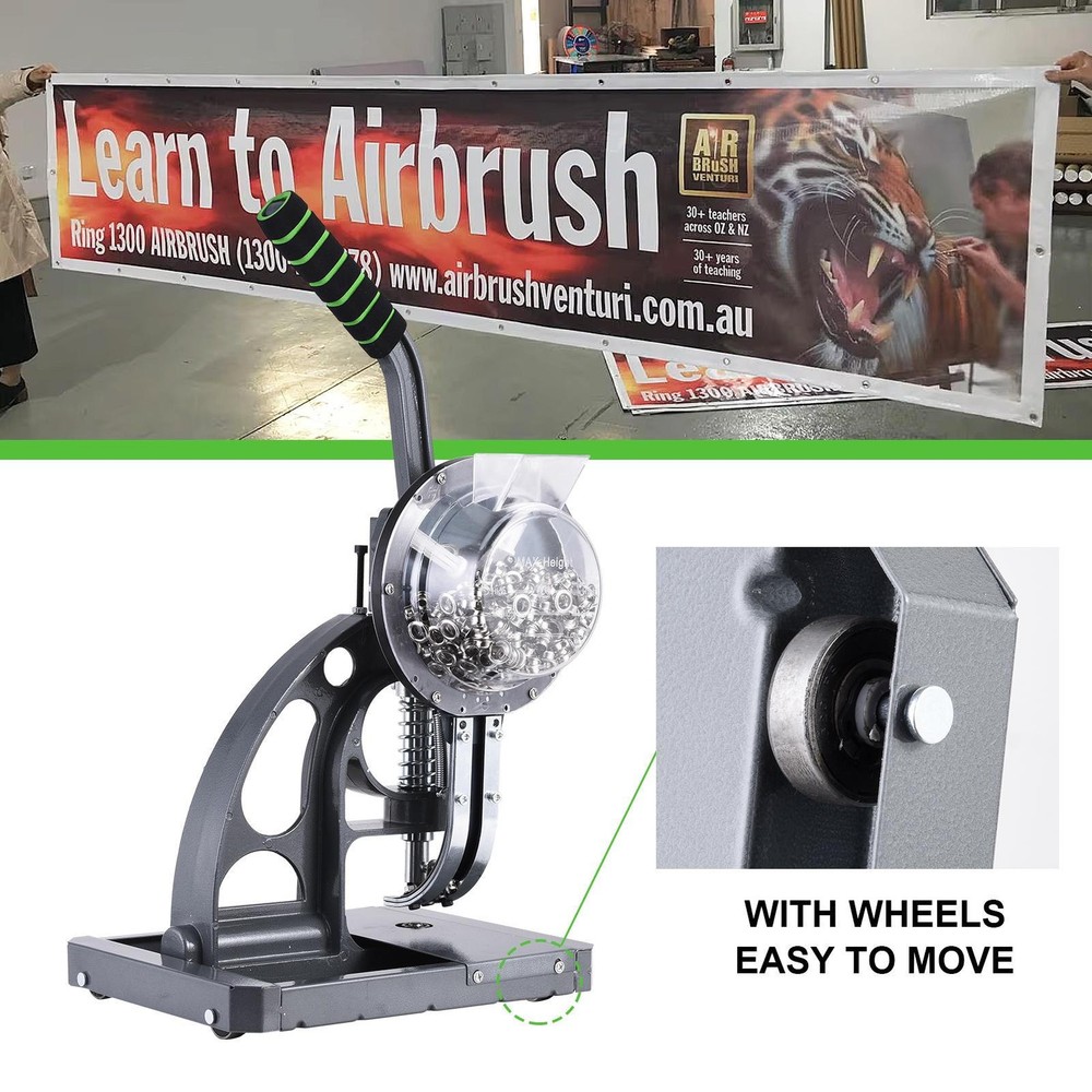 Grommet Tool Kit Hand Press Eyelet Setter Machine 3/8 inch