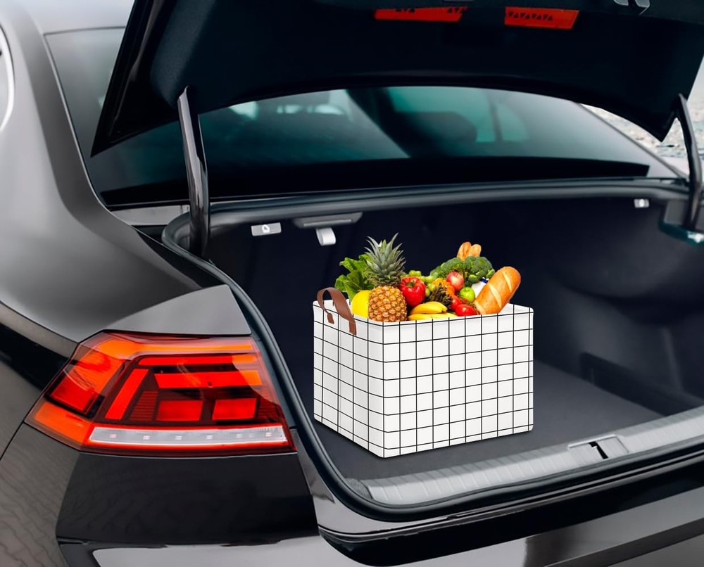 Rectangular Storage Basket,Collapsible Cute Pattern Storage Bin,Waterproof Co...