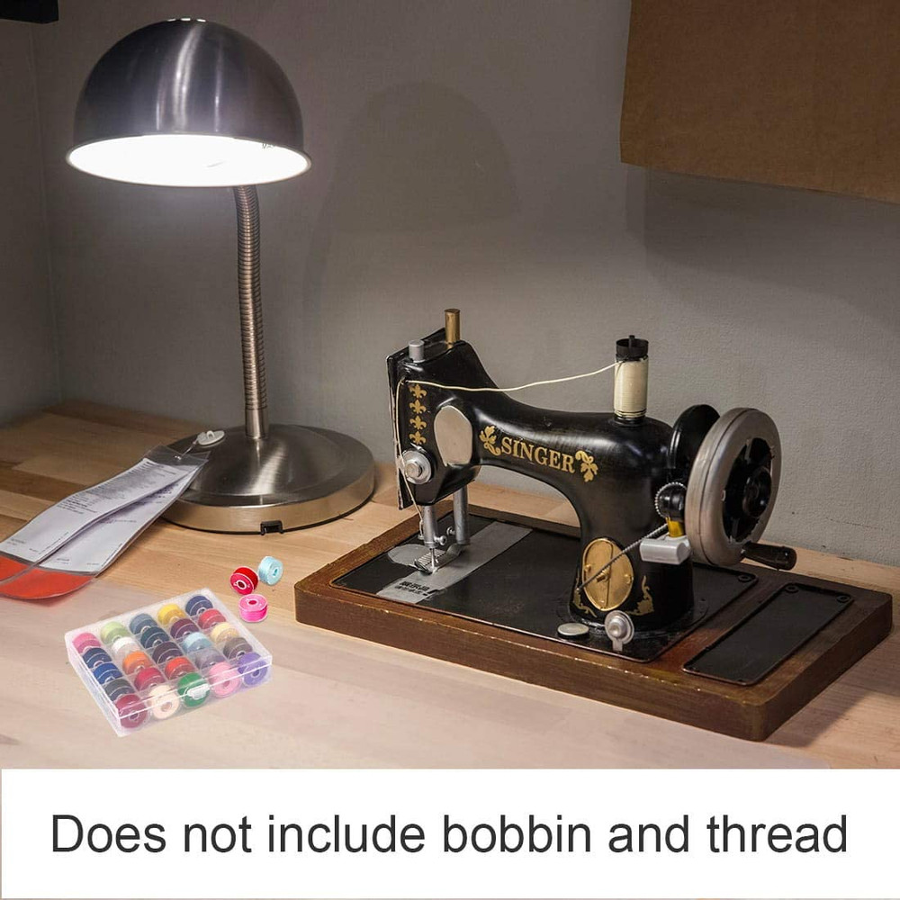 Bobbin Box,Machine Bobbin Organizer Plastic Case,Transparent 25 Slots Empty Bobb