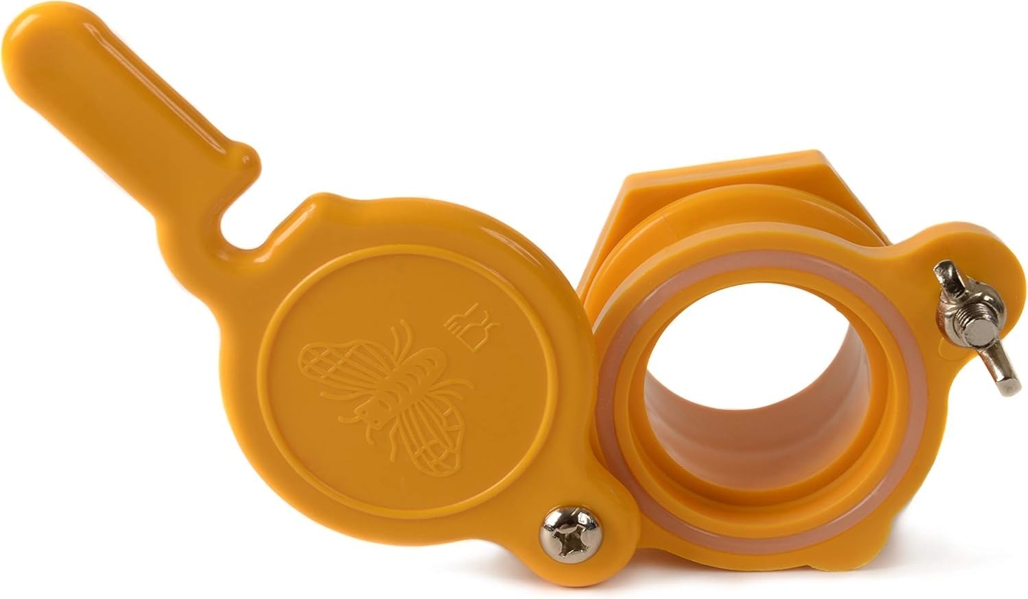 Yellow Light Honey Gate Valve Set – 2 Durable Valves for Safe Honey Harvesting