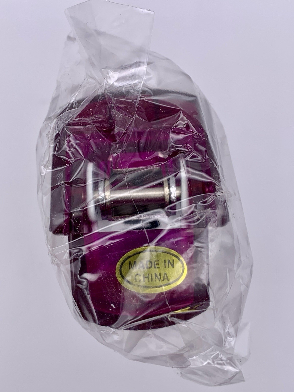 Vtg New in Box Xolair Purple Stapler Logo Both Sides, 6" Upright Pharma Drug Rep