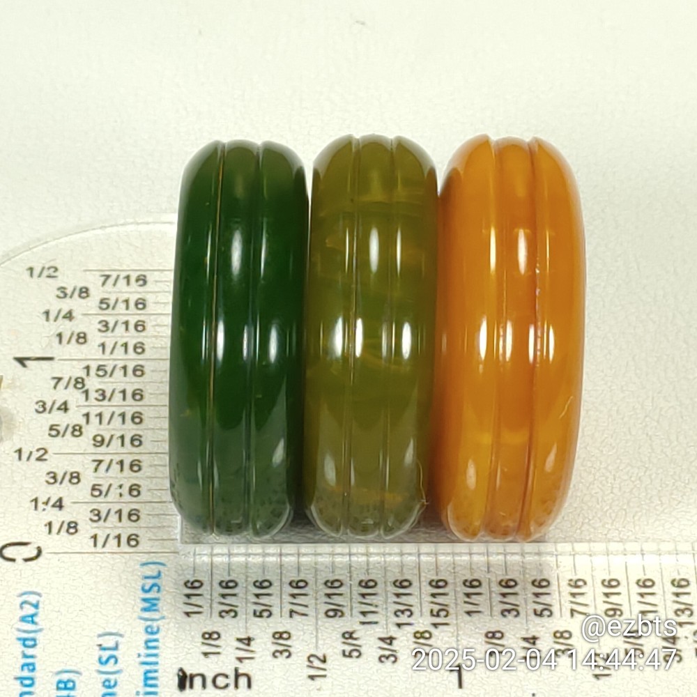 3 Bakelite Catalin Napkin Rings