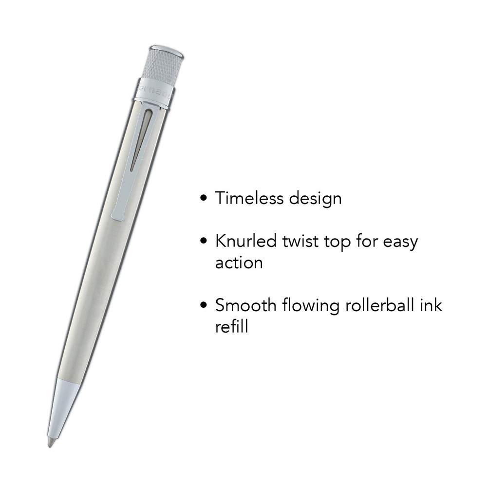 Engraved / Personalized Retro 51 Tornado Rollerball Pen Collection (Stainless)