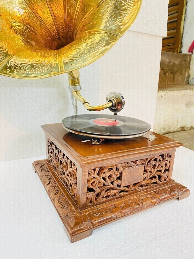 Shine Gramophone Fully Functional Working Phonograph win-up record Gramophone