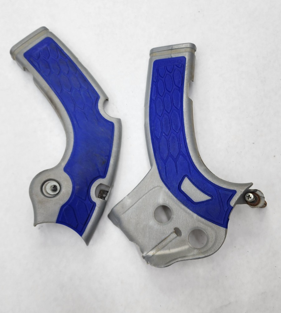 Acerbis - 2640271404 - X-Grip Frame Guards, Silver/Blue