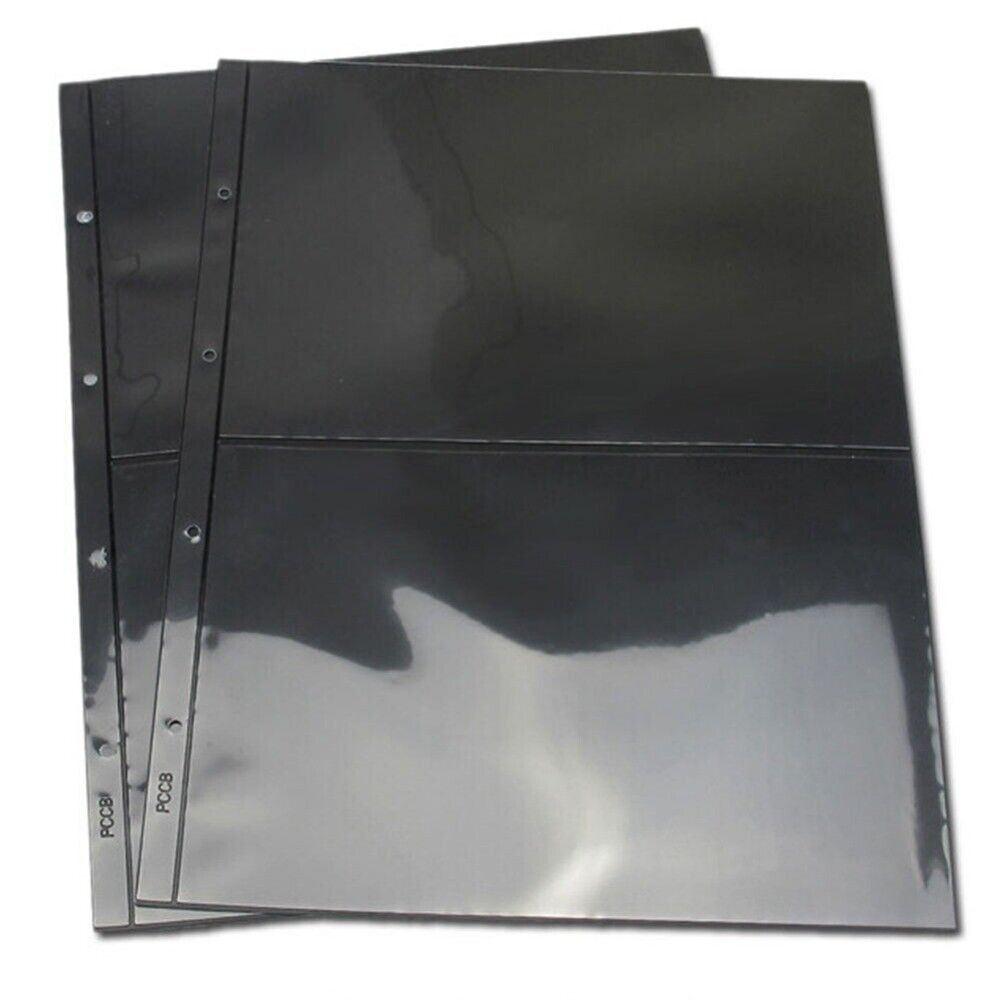 Stamp Pages for Stamp Album Binder, 10 Sheet, 2 Rows for Stamp Collectors