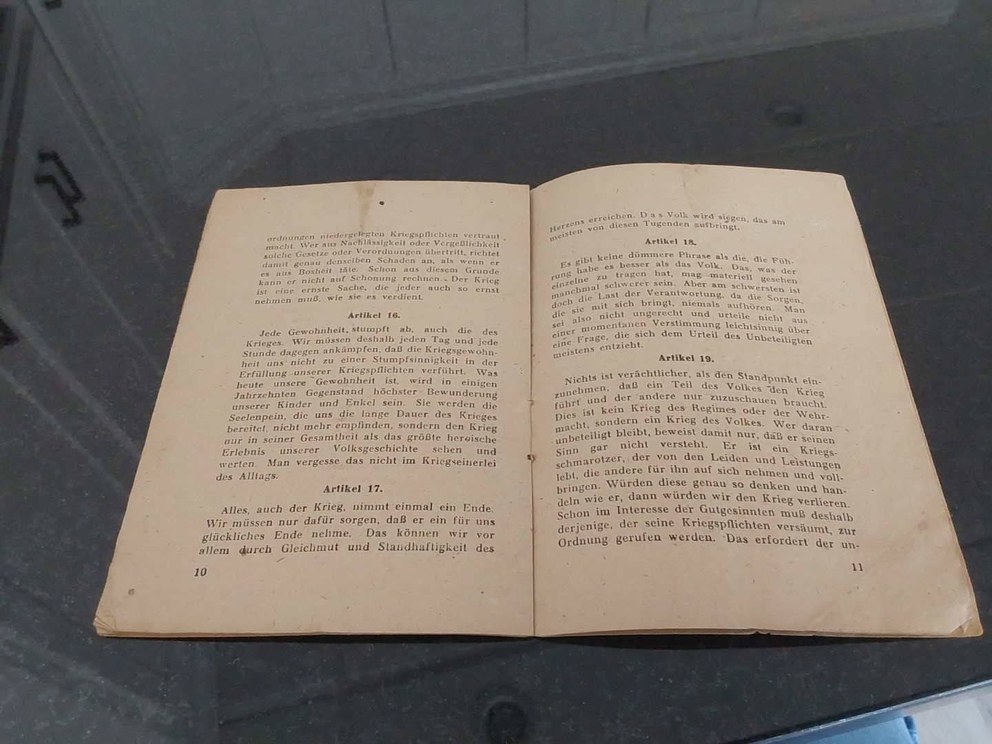 WWII 1943 Dr. Goebbels 30 War Articles for the German Folk Third Reich Booklet